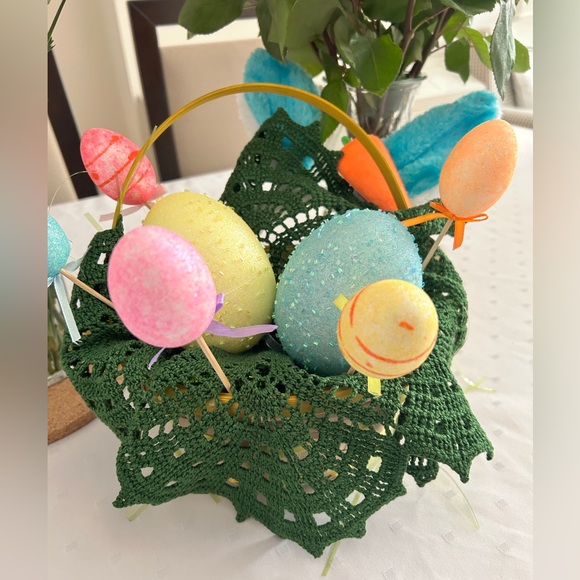 Flower Lace Doilies Handmade Crochet Placemats Table Coasters Vintage, Green,New - Picture 6 of 6